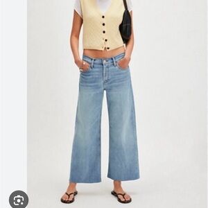 Women's Light Blue Wide-Leg Jeans